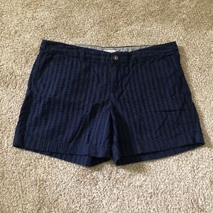 Navy Eyelet Shorts
